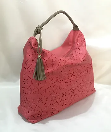Pink Leather Shoulder Bag