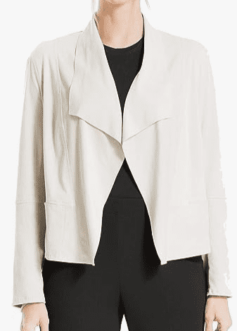 Women's Faux Suede Short Drape Jacket