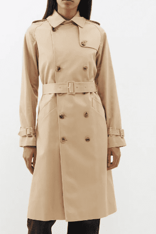 Cotton twill trench coat