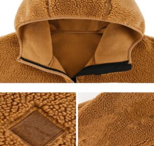 Women's Wool Warm Autumn and Winter Hooded Knit Windproof Jacket - immagine 2