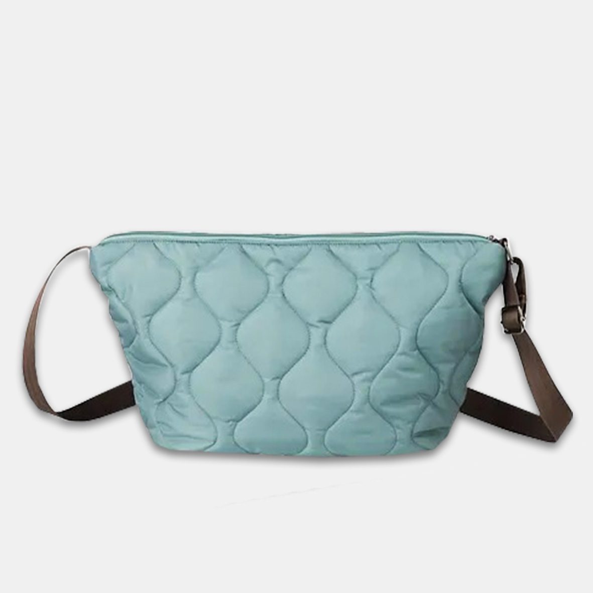 Medium Quilted Crossbody Bag Lake Blue