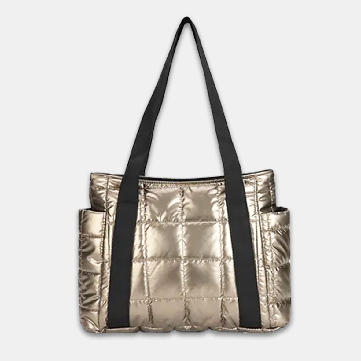Gold Puffy Tote Bag