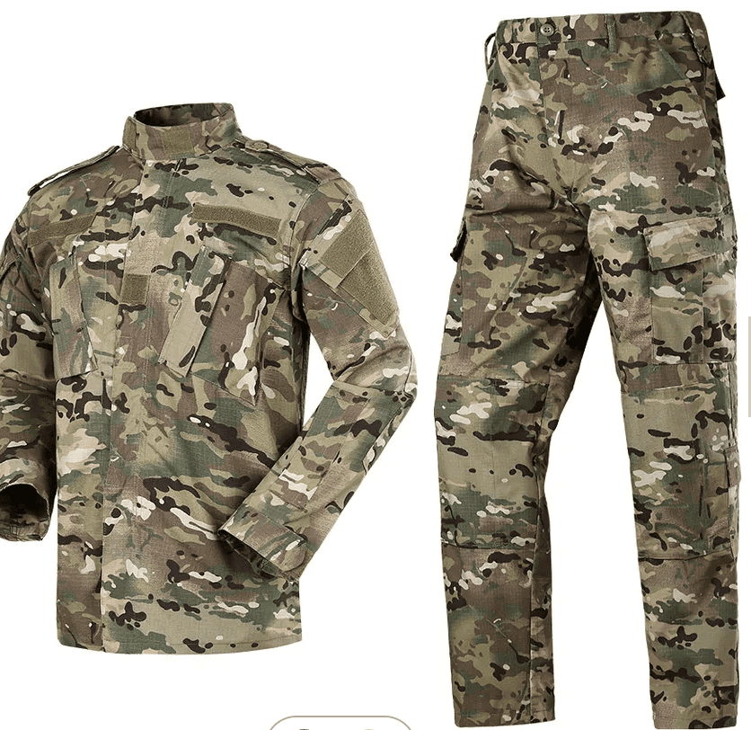 Outdoor Camo Uniform Tactical Suit Training Hiking Jacket and Pant