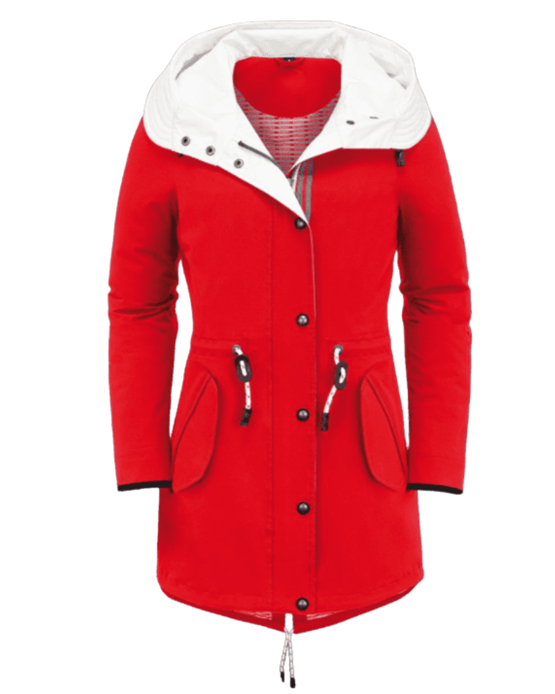 Women's Autumn and Winter Coat Pure Color Hooded Parker Coat