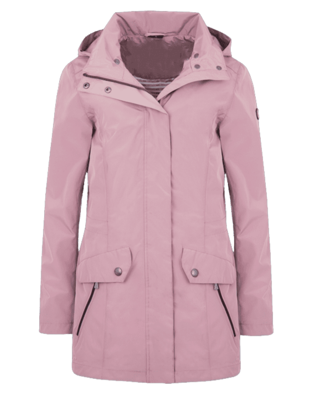 Women solid color outdoor hooded windproof winter fleece interchange waterproof jacket