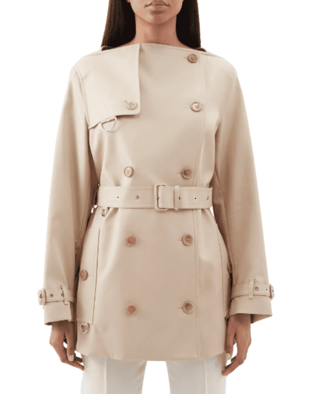 Cotton twill trench coat
