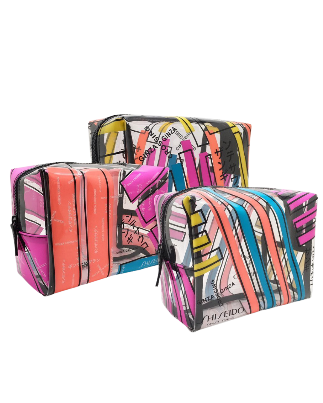 SHISEIDO-Women-Clear-Printed-Cosmetic-Beauty-Bag